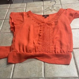 Orange with lace detail